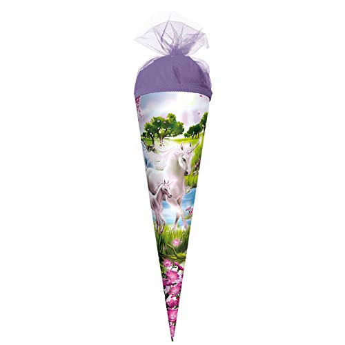 ROTH Geschenk-Schultüte klein Einhorn mit Fohlen 22 cm - rund Tüllverschluss - Zuckertüte ROTH Geschenk-Schultüte klein Einhorn mit Fohlen 22 cm - rund Tüllverschluss - Zuckertüte von ROTH