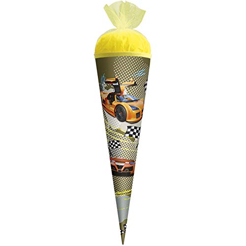 ROTH Motiv-Schultüte Racing 22cm rund mit Tüll-Verschluss von ROTH