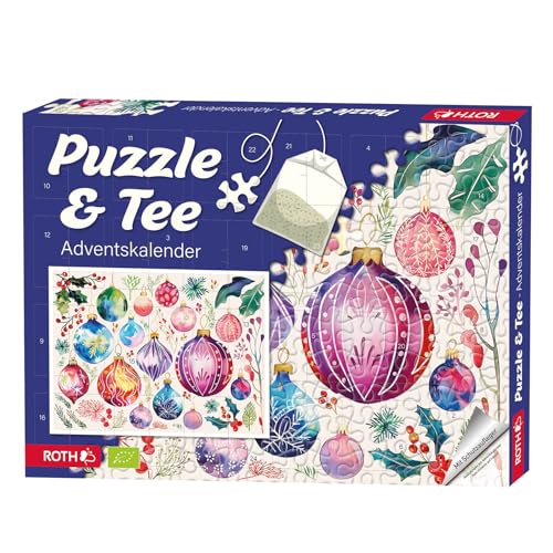 ROTH Puzzle & Bio-Tee-Adventskalender (Baumschmuck) von ROTH