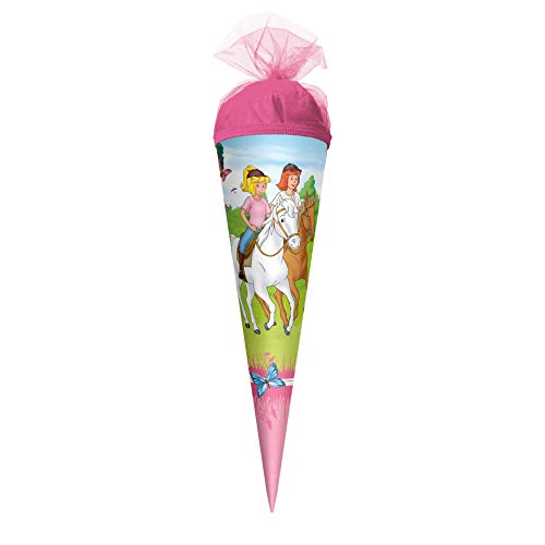 ROTH Schultüte Bibi & Tina Pferdefreunde 22 cm - rund Tüllverschluss - Zuckertüte Pferd von ROTH