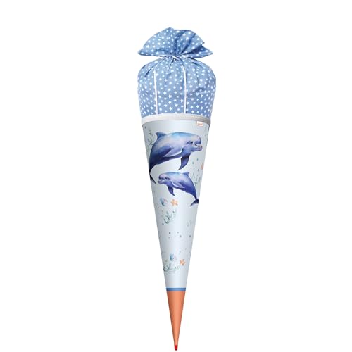 ROTH Schultüte Lieblingsstück - Delfin Duo 70 cm groß - rund Stoffschultüte Spitze ROTH Schultüte Lieblingsstück - Delfin Duo 70 cm groß - rund Stoffschultüte Spitze von ROTH