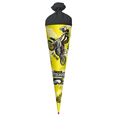 ROTH Schultüte groß Extreme Motocross 70 cm - rund Rot(h)-Spitze Filzverschluss von ROTH