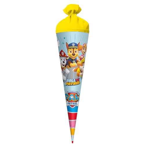 ROTH Schultüte groß Paw Patrol 70 cm - rund, Filzverschluss, ROT(H)-Spitze - Zuckertüte Paw Patrol Schulanfang von ROTH