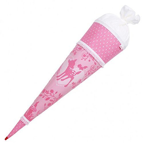 ROTH Schultüte groß Soft Touch-Pink Garden Reh 70cm rund mit Filzverschluss ROTH Schultüte groß Soft Touch-Pink Garden Reh 70cm rund mit Filzverschluss von ROTH