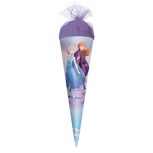 ROTH Schultüte klein Disney Frozen 22 cm - rund, Tüllverschluss - Zuckertüte Disney Frozen Schulanfang von ROTH