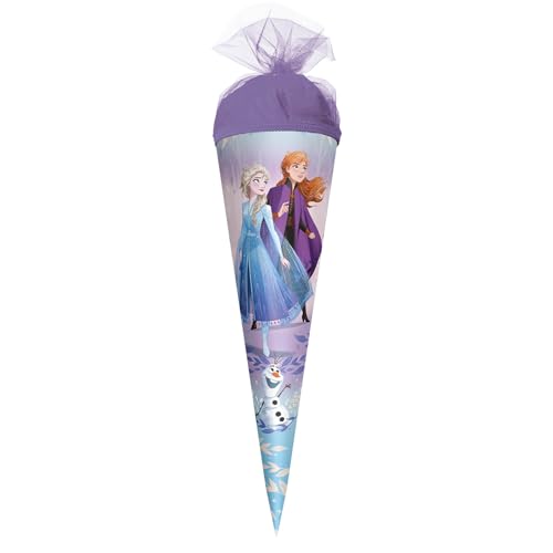 ROTH Schultüte klein Disney Frozen 35 cm - rund, Tüllverschluss - Zuckertüte Disney Frozen Schulanfang von ROTH