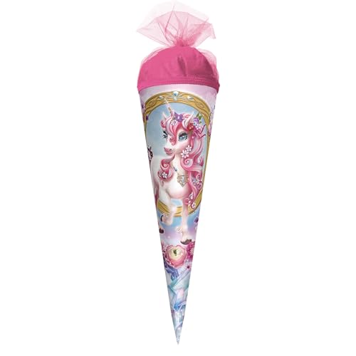 ROTH Schultüte klein Einhorn Beauty 22 cm - rund,Tüllverschluss - Zuckertüte Einhorn Beauty Schulanfang ROTH Schultüte klein Einhorn Beauty 22 cm - rund,Tüllverschluss - Zuckertüte Einhorn Beauty Schulanfang von ROTH