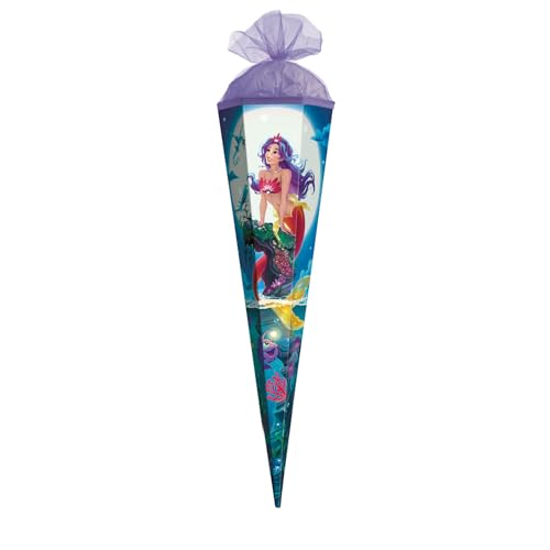 ROTH Schultüte klein Magische Meerjungfrau 50 cm - eckig,Tüllverschluss - Zuckertüte Magische Meerjungfrau Schulanfang ROTH Schultüte klein Magische Meerjungfrau 50 cm - eckig,Tüllverschluss - Zuckertüte Magische Meerjungfrau Schulanfang von ROTH