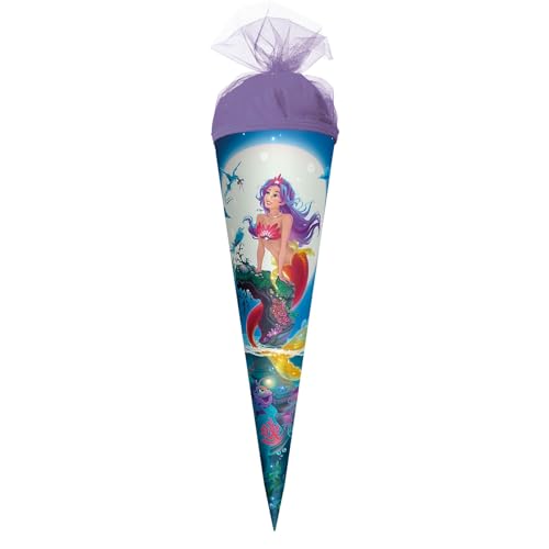 ROTH Schultüte klein Magische Meerjungsfrau 22 cm - rund,Tüllverschluss - Zuckertüte Magische Meerjungfrau Schulanfang ROTH Schultüte klein Magische Meerjungsfrau 22 cm - rund,Tüllverschluss - Zuckertüte Magische Meerjungfrau Schulanfang von ROTH