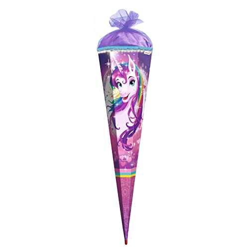 ROTH Set Schultüte 85cm eckig Einhorn Fohlen Glitzerborte + Schultütenschleife ROTH Set Schultüte 85cm eckig Einhorn Fohlen Glitzerborte + Schultütenschleife von ROTH