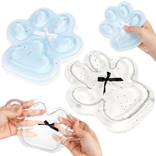 2 Stück Taba Squishy, 14CM Fufu Squishy XXL, Katzenpfoten Squishy, Anti Stress Squishy Pfote, Squeeze Toy Squishy Pfote, Katzenpfoten Quetschspielzeug, Cat Paw Squishy von ROTKUSZ