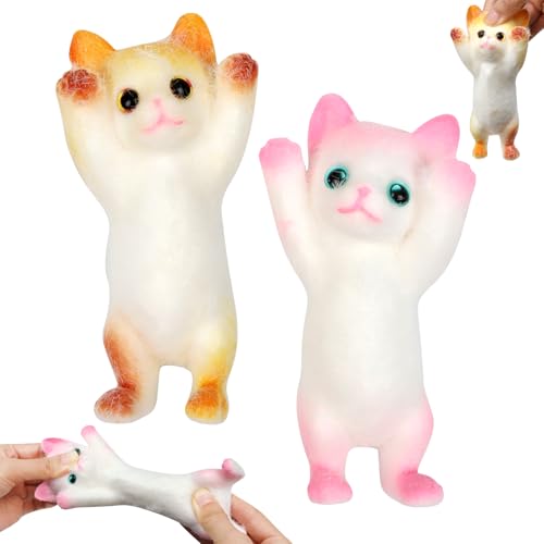 2 Stück Taba Squishy Kit, Fufu Squishy, Squishy Anti-Stress, Taba Squishy Pfote, Taba Squishy Katze, Riesen-Squishy, Anti-Stress-Spielzeug, Rosa + Gelb von ROTKUSZ
