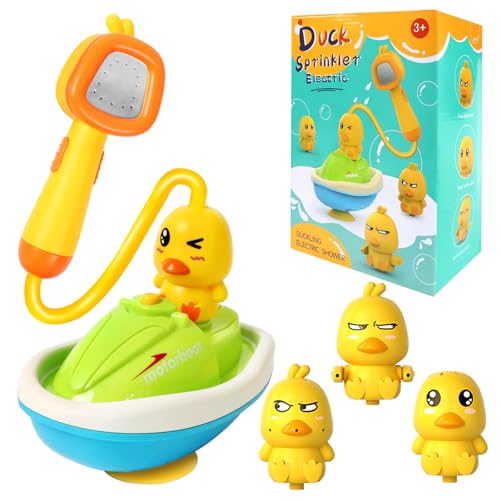 Badewannenspielzeug, Wasserspielzeug Baby, Ente Elektrisches Baby Badewanne Spielzeug mit Duschkopf, Sicheres Badespielzeug, Duschkopf Badewannen Spielzeug, Geschenk für Jungen Mädchen Geburtstag Badewannenspielzeug, Wasserspielzeug Baby, Ente Elektrisches Baby Badewanne Spielzeug mit Duschkopf, Sicheres Badespielzeug, Duschkopf Badewannen Spielzeug, Geschenk für Jungen Mädchen Geburtstag von ROTKUSZ