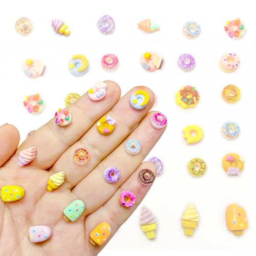 100 Stück Mini Lebensmittel zum Basteln Puppenhaus Mini Harz Dessert Eis Donut Dekor Miniatur Lebensmittel für Puppenhaus Mini Küche Micro Landschaftsbau Dekoration 100 Stück Mini Lebensmittel zum Basteln Puppenhaus Mini Harz Dessert Eis Donut Dekor Miniatur Lebensmittel für Puppenhaus Mini Küche Micro Landschaftsbau Dekoration von ROTUHEY
