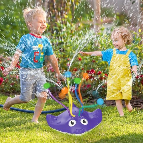 2-in-1-Wassersprinkler-Spielzeug für Erwachsene, Bewässerungsspielzeug für den Garten im Freien mit Wassertentakeln, Befestigung am Gartenschlauch, Wasserspaß-Spielzeug für den Sommer (Mantarochen) 2-in-1-Wassersprinkler-Spielzeug für Erwachsene, Bewässerungsspielzeug für den Garten im Freien mit Wassertentakeln, Befestigung am Gartenschlauch, Wasserspaß-Spielzeug für den Sommer (Mantarochen) von ROUSKY