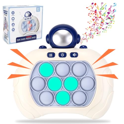 Quick Push Bubble Game for Kids & Adults, Mini Handheld Fast Speed Push Game, Relieving Stress Pop Fidget Game Toys for Boys, Girls, Teens (Astronaut) von ROUSKY