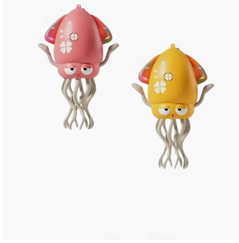 ROUSKY Magisches tanzendes Oktopus-Spielzeug, automatische Hindernisvermeidung durch Sensor, LED-Licht, USB-Aufladung. Erhältlich in Pink, Gelb und Grün (Gelb) von ROUSKY