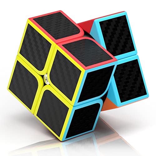ROXENDA Zauberwürfel Kohlefaser Speed Würfel Super-haltbarer Aufkleber mit Lebhaften Farben (2x2x2) von ROXENDA