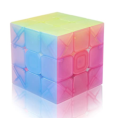 ROXENDA Zauberwürfel Jelly 3X3 Speed Würfel Magic Würfel 3X3X3 Speed Cube (Gradient) von ROXENDA