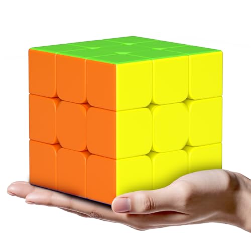 ROXENDA 3x3x3 Large-Zauberwürfel (9cm) – Speedcube, Glatte Drehung, Cube Würfel für Kinder & Erwachsene, Ideal für und Gehirntraining von ROXENDA