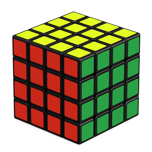 ROXENDA Zauberwürfel Speed Würfel- Einfaches Drehen & Glatt Spiel, Super-haltbarer Aufkleber mit Lebendige Farben (4x4x4) von ROXENDA