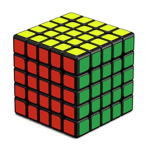 ROXENDA Zauberwürfel Speed Würfel- Einfaches Drehen & Glatt Spiel, Super-haltbarer Aufkleber mit Lebendige Farben (5x5x5) von ROXENDA