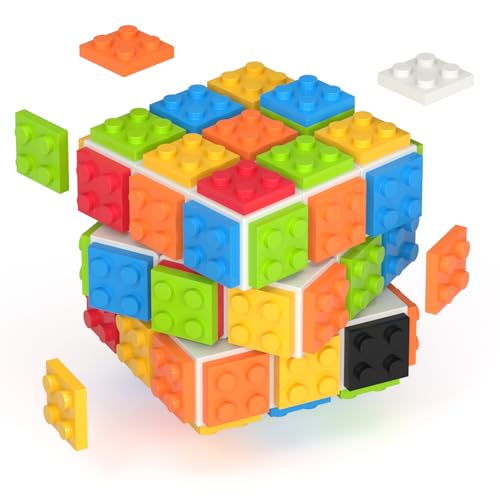 ROXENDA Zauberwürfel,Ziegelsteine Magie mit dem Quadrat 3x3, Puzzle und 3D schnelle würfel, für Kinder und Erwachsene, die spaß haben(weiße) von ROXENDA