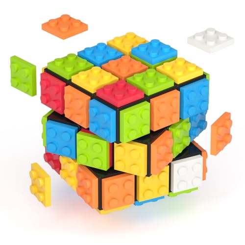 ROXENDA Zauberwürfel,Ziegelsteine Magie mit dem Quadrat 3x3, Puzzle und 3D schnelle würfel, für Kinder und Erwachsene, die spaß haben (schwarz) von ROXENDA