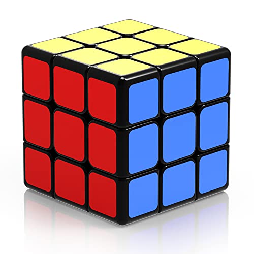 ROXENDA Würfel 3X3 Speed Cube - Einfaches Drehen & Glatt Spiel, Super-haltbarer Aufkleber mit Lebendige Farben (3x3x3) von ROXENDA