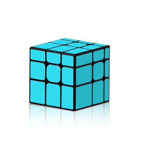 Roxenda Speed Zauberwürfel Magic Cube 3D Puzzle Cube for Children,Smooth Fast Cube Sequential Brain Teaser Toys for Fast Cubing Fun (Mirror Zauberwürfel Blau) von ROXENDA