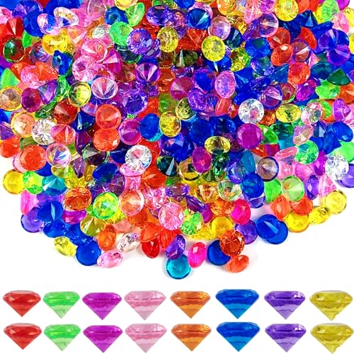 ROYHOO - 140 Stück Acryl Spielzeug mit glitzernden Strasssteinen für den Strand, Piratenschmuck, Kinderspielzeug, Partydekoration von ROYHOO