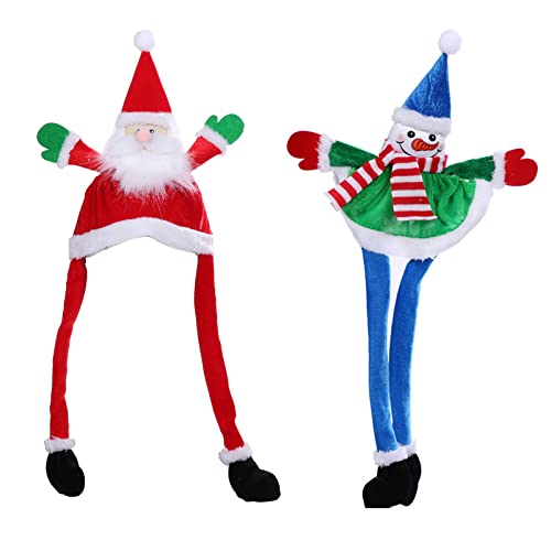 ROYJJ 2 Stück Weihnachtsmann-Schneemann-Stirnband im Inneren, um die Hände zu bewegen, Weihnachtsmütze für Straßenteam, Gaming, Weihnachtsmützen für Damen, Herren, Erwachsene, niedliche Kinder ROYJJ 2 Stück Weihnachtsmann-Schneemann-Stirnband im Inneren, um die Hände zu bewegen, Weihnachtsmütze für Straßenteam, Gaming, Weihnachtsmützen für Damen, Herren, Erwachsene, niedliche Kinder von ROYJJ