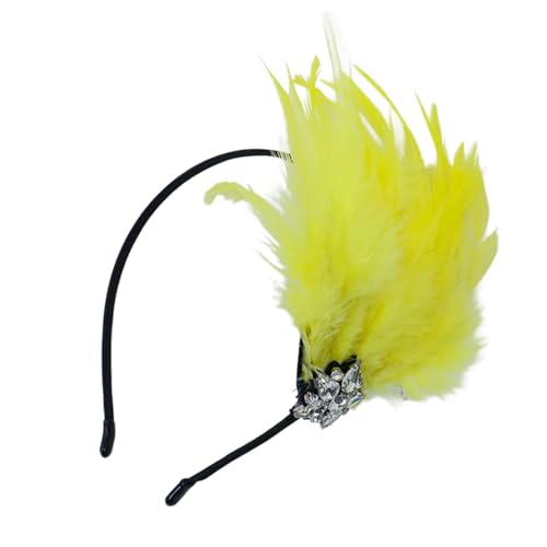 ROYJJ Cocktail-Party-Zubehör, Haarband, Cosplay, Kostüm, Flapper, Frauen, Musikfestival, Federhaarband, Karneval, Kopfschmuck, Kostüm, Haarband von ROYJJ