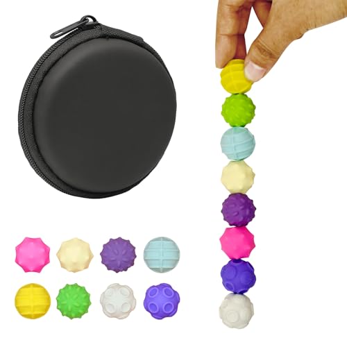 RPEIXYA Magnetkugeln Set mit Silikonhülle, 8 Stück à 0.7 Zoll Magnetische Kugeln für Erwachsene, Zappelspielzeug für den Schreibtisch zum Abbau von Stress/Angst im Büro (8PCS-Small) von RPEIXYA