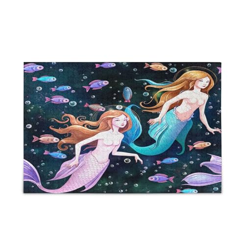 Ätherische Meerjungfrau-Puzzles, einzigartige Puzzles, 1000 Teile, Puzzle für Erwachsene, 74 x 70 cm von RPLIFE