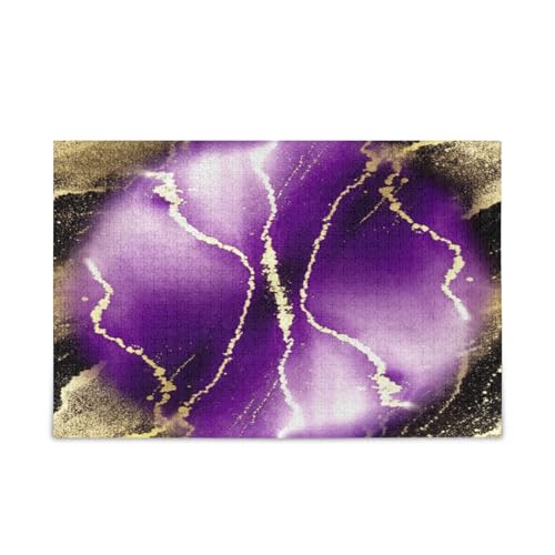 Abstrakte violette Puzzles aus Holz für Erwachsene, 1000 Teile, Puzzle für Familie, 74 x 70 cm Abstrakte violette Puzzles aus Holz für Erwachsene, 1000 Teile, Puzzle für Familie, 74 x 70 cm von RPLIFE