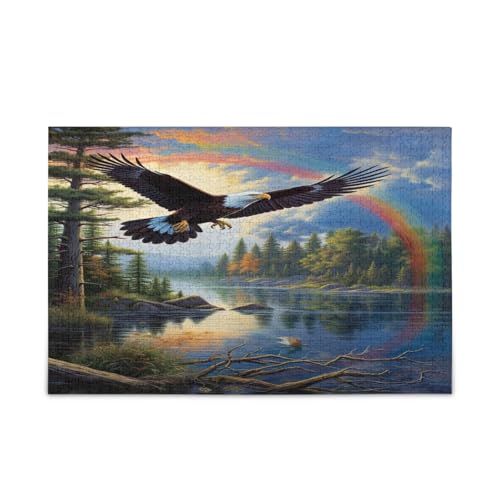 Adler Soars Serene Lake Holzpuzzles für Erwachsene, Holzpuzzles für Erwachsene, 500 Teile, Puzzle für Familie, 50 x 37 cm Adler Soars Serene Lake Holzpuzzles für Erwachsene, Holzpuzzles für Erwachsene, 500 Teile, Puzzle für Familie, 50 x 37 cm von RPLIFE
