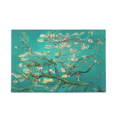 Almond Blossoms Teal Blue Puzzles Wooden Jigsaw Puzzles for Adults 500 Pieces Puzzle for Family 20.5×14.22.9 cm Almond Blossoms Teal Blue Puzzles Wooden Jigsaw Puzzles for Adults 500 Pieces Puzzle for Family 20.5×14.22.9 cm von RPLIFE