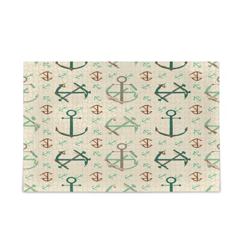 Anchors Beigefarbenes Erwachsenen-Puzzle, einzigartiges Puzzle, 1000 Teile, Puzzle für Erwachsene, 74 x 70 cm von RPLIFE