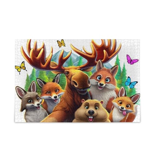 Animals Taking Selfie 500 Teile Puzzle Holzpuzzle Erwachsene Puzzles für Familie Animals Taking Selfie 500 Teile Puzzle Holzpuzzle Erwachsene Puzzles für Familie von RPLIFE