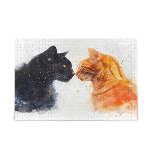 Aquarell Panther Katze Weiß Erwachsene Holzpuzzle Lustige Puzzles 1000 Teile Puzzle für Familie 75 x 50 cm Aquarell Panther Katze Weiß Erwachsene Holzpuzzle Lustige Puzzles 1000 Teile Puzzle für Familie 75 x 50 cm von RPLIFE