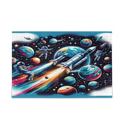 Astronauten Weltraum-Holz-Puzzle, hübsche Puzzles, 1000 Teile, Puzzle für Familie, 74 x 70 cm Astronauten Weltraum-Holz-Puzzle, hübsche Puzzles, 1000 Teile, Puzzle für Familie, 74 x 70 cm von RPLIFE
