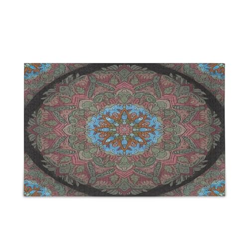 Aufwendige Mandala-Holz-Puzzles, Holzpuzzle für Erwachsene, 1000 Teile, Puzzle für Familie, 74 x 70 cm von RPLIFE