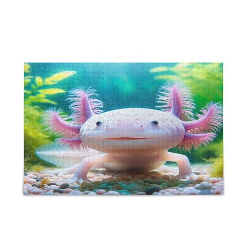 Axolotl Niedliches Tier-Holz-Puzzle, einzigartiges Puzzle, 500 Teile, Puzzle für Erwachsene, 50,5 x 37,8 cm Axolotl Niedliches Tier-Holz-Puzzle, einzigartiges Puzzle, 500 Teile, Puzzle für Erwachsene, 50,5 x 37,8 cm von RPLIFE