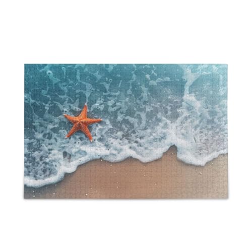 Beach Seestern Holzpuzzles 500 Teile für Erwachsene 20,5 × 14,22,9 cm Beach Seestern Holzpuzzles 500 Teile für Erwachsene 20,5 × 14,22,9 cm von RPLIFE