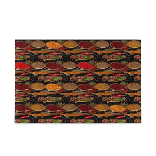 Bold Spices Schwarze Erwachsenen-Puzzles Holzpuzzle für Erwachsene, 1000 Teile, Puzzle für Familie, 74 x 50 cm Bold Spices Schwarze Erwachsenen-Puzzles Holzpuzzle für Erwachsene, 1000 Teile, Puzzle für Familie, 74 x 50 cm von RPLIFE