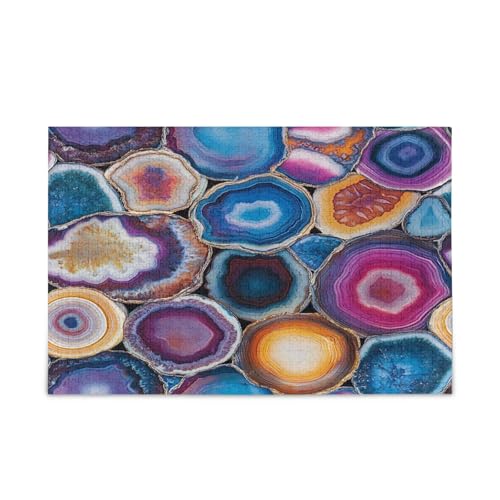 Bunte Achatscheiben, 1000-teiliges Puzzle, Holzpuzzle für Erwachsene, Familienpuzzles für Kinder und Erwachsene Bunte Achatscheiben, 1000-teiliges Puzzle, Holzpuzzle für Erwachsene, Familienpuzzles für Kinder und Erwachsene von RPLIFE