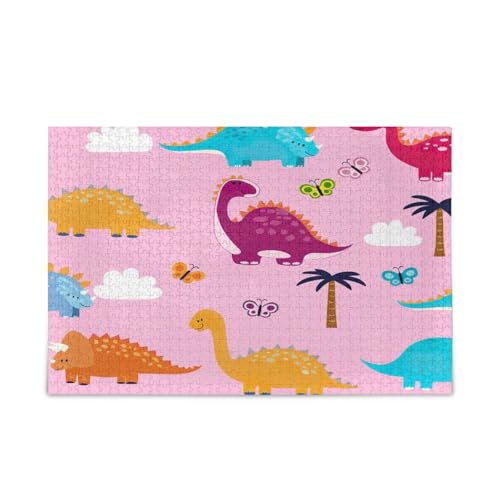 Bunte Dinosaurier-Holzpuzzles, schönes Puzzle, 1000 Teile, Puzzle für Familie, 74 x 50 cm Bunte Dinosaurier-Holzpuzzles, schönes Puzzle, 1000 Teile, Puzzle für Familie, 74 x 50 cm von RPLIFE