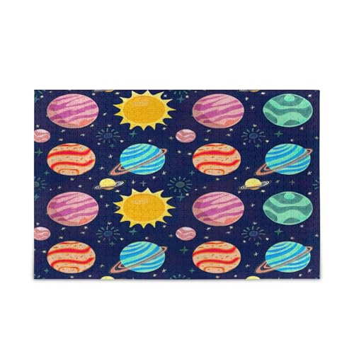 Bunte Planeten Blaue Holzpuzzles für Erwachsene, Bildpuzzles, 500 Teile, Puzzle für Familie, 50 x 37 cm Bunte Planeten Blaue Holzpuzzles für Erwachsene, Bildpuzzles, 500 Teile, Puzzle für Familie, 50 x 37 cm von RPLIFE