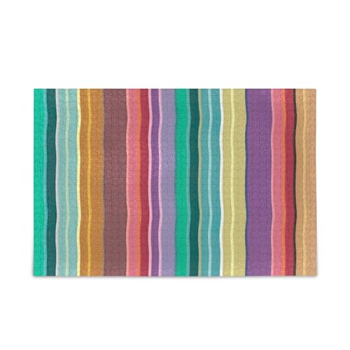 Bunte Wellenlinien, vertikale Puzzles, Holzpuzzle für Erwachsene, 1000 Teile, Puzzle für Familie, 74 x 50 cm Bunte Wellenlinien, vertikale Puzzles, Holzpuzzle für Erwachsene, 1000 Teile, Puzzle für Familie, 74 x 50 cm von RPLIFE